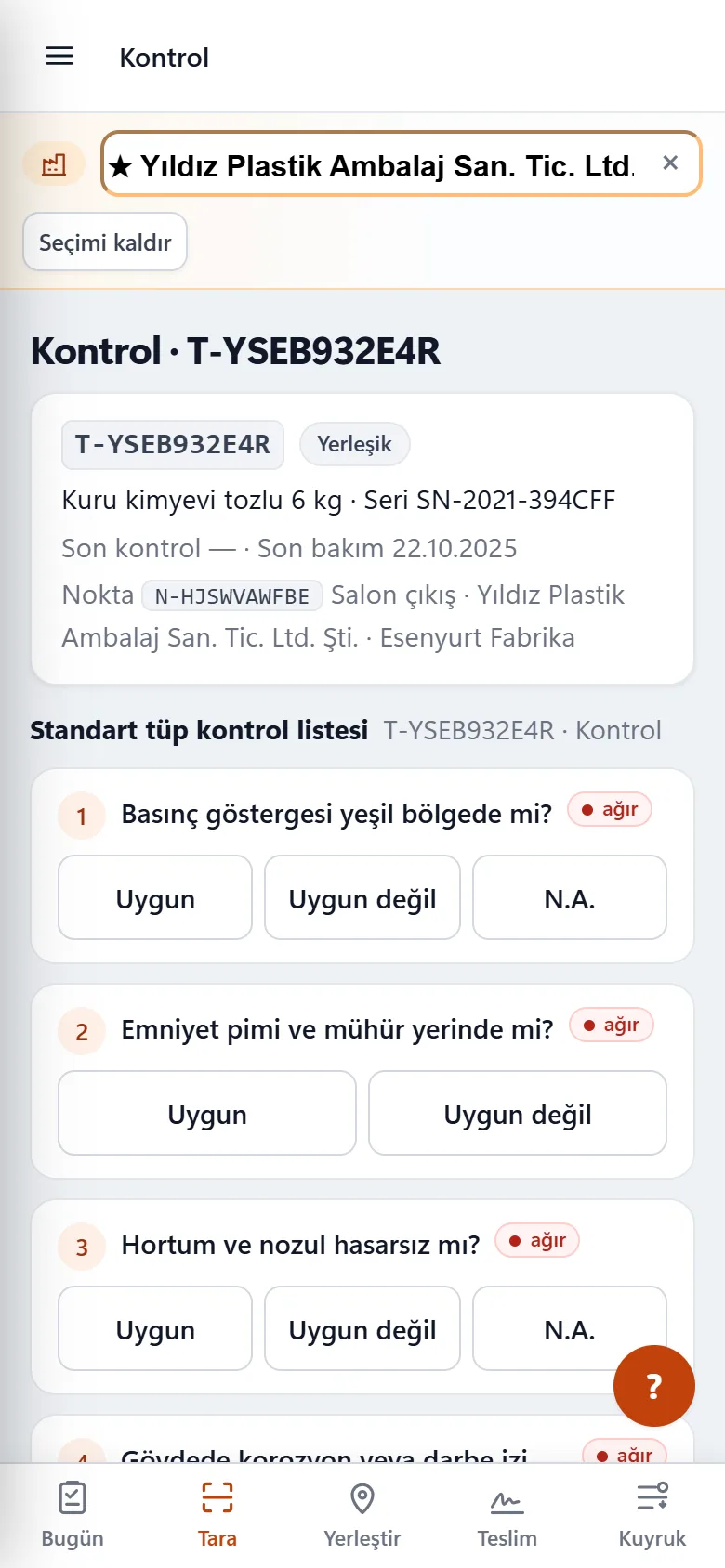 Alaz360 — Kontrol formu ve fotoğraf — telefon